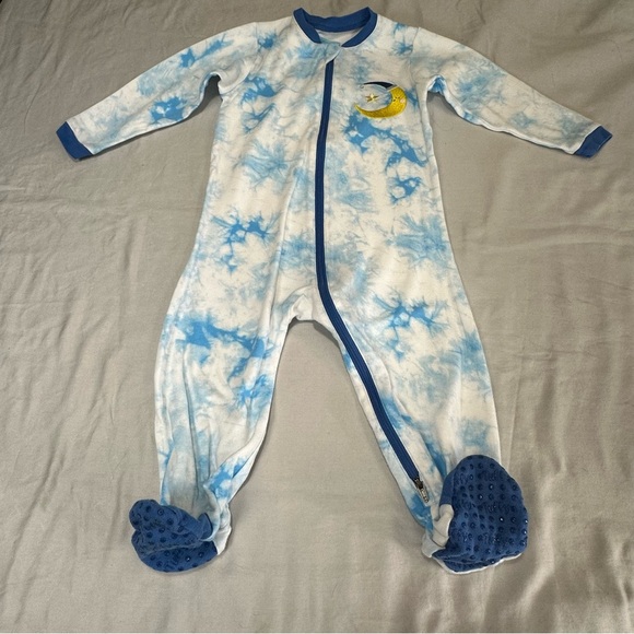 Tuffy - footed sleeper - moon/cloud design. - Picture 2 of 3